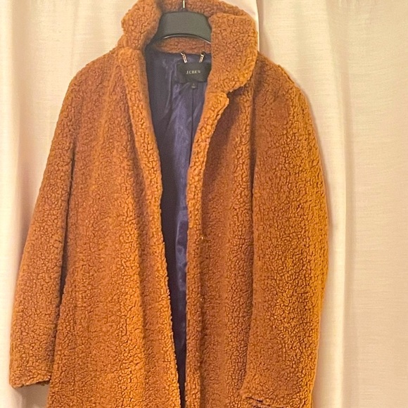 J. Crew Jackets & Blazers - Never worn cozy, brown teddy Sherpa coat, size large